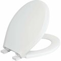 Centoco Round Closed Front White Plastic Toilet Seat with Slow Close HP3700SC-001